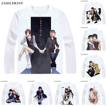 Bungou Stray Dogs T-Shirts Multi-style Long Sleeve Shirts Literary Stray Dogs Osamu Dazai Atsushi Nakajima Cosplay Shirt 2024 - buy cheap