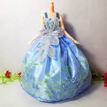 Один предмет, Кукольное свадебное платье принцессы, одежда благородное вечернее платье для куклы Барби, модный дизайн, наряд лучший подарок для девочки, кукла 55YF 2024 - купить недорого