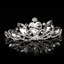 JaneVini Silver Bridal Tiaras Crystal Jewelry Hair Decoration Wedding Crowns Rhinestone Korean Bride Hair Accessories Headpieces 2024 - buy cheap