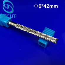 2pc 6*42mm Carbide End Milling Engraving Edge Cutter Drill CNC PCB Router Bits Mill for PCB Circuit Board Fiberglass 2024 - buy cheap