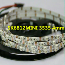 Светодиодная пиксельная лента SK6812MINI 3535 4 мм/SK6812 5050 5 мм DC5V RGB 1 м 2 м 5 м 60 светодиодный s/m 4 мм 5 мм FPC не водонепроницаемая 60 пикселей/м как WS2812B 2024 - купить недорого