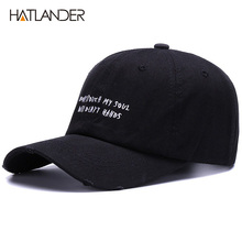 HATLANDER High quality unisex baseball caps mens snapback hip hop hat outdoor sport hat fitted letters retro cotton dad hat 2024 - buy cheap