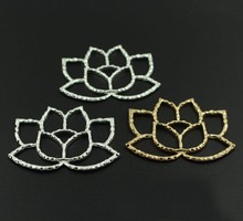 Adornos para estampar, accesorios de conectores colgantes de flor de loto, fabricación de joyas DIY 2024 - compra barato