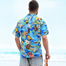Camisa hawaiana de manga corta para parejas, camisas de playa para amantes del verano, talla estadounidense, camisetas informales estampadas de flores de algodón para hombres y mujeres, A798 2024 - compra barato