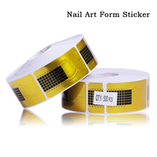 500pcs/roll Nail Art Guide Form Sticker,Square Paper Golden Acrylic UV Gel Polish Stylish Tips Extension Nail Tool for Manicure 2024 - buy cheap