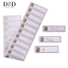 D & d 100/200 peças etiquetas de ferro em branco lavável etiquetas de tecido de vestuário etiquetas marcador conjunto para escola acessórios de costura 2024 - compre barato