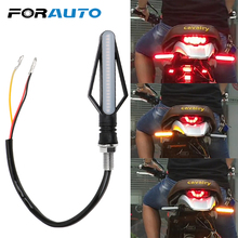 FORAUTO 1Pcs 24 LED Motorcycle Turn Signal Lights Motorbike Indicator for Fog Light Moto Tail Brake Lights Streamer Flashing 2024 - buy cheap