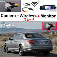 Cámara WiFi especial 3 en 1 + receptor inalámbrico + Monitor de espejo, sistema de aparcamiento para Mercedes Benz CL Class MB CL500 CL600 CL63 CL65 2024 - compra barato