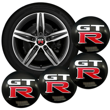 4 pçs 56mm gtr centro da roda do pneu de direção carro emblema adesivo hub tampa emblema decalques símbolo para nissan ctr r33 gtrr35 gtr 1400 2024 - compre barato