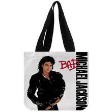 Custom Michael Jackson print canvas tote bag customized eco bags custom made shopping bags with logo 2024 - buy cheap