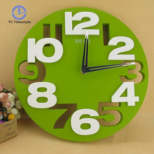 Wall Clock Round Big 3d Large Decorative Modern Design Digital Watch Hanging On The Wall Kitchen Wall Clock Home Decor 2024 - buy cheap