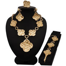 women gold jewelry sets fine jewelry sets lady big necklace deep gold big jewelry sets wholesale jewelry sets 2024 - buy cheap
