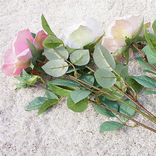 2 cabeças jardim artificial rosa flores bouquet real toque decoração do casamento noiva segurar seda falso flores para decoração de casa floral 2024 - compre barato