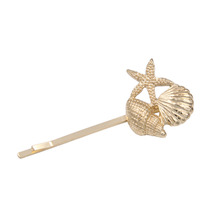 Metal Shell Starfish Conch Barrettes Sealife Animal Hair Pin Women Fashion Jewelry Hair Accessory Gift 2024 - buy cheap
