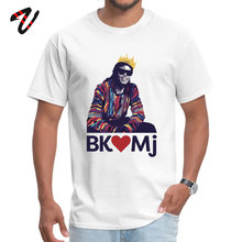 Camiseta de algodón con cuello redondo para hombre, ropa de calle de BROOKLYN LOVES MICHAEL JACKSON, Tops de tela 100%, Hip Hop, verano/otoño 2024 - compra barato