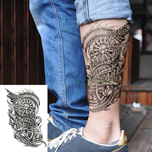 Tatuaje adhesivo temporal impermeable tótem mecánico de gran tamaño tatuaje falso Flash fresco tatuaje pierna vientre brazo cuerpo arte para hombres 2024 - compra barato