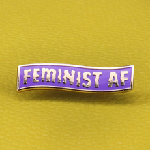 Женская эмалированная брошь AF, фиолетовая брошь-баннер, значок для активистов феминизма, значок для девушки, ювелирные изделия для художника, подарок для женщин, аксессуар 2024 - купить недорого