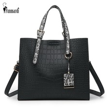 FUNMARDI Luxury Handbags Women Bags Designer Crocodile Pattern Shoulder Bag Female Brand PU Leather Crossbody Bags Tote WLHB1794 2024 - buy cheap