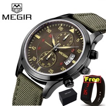 MEGIR Men Quartz Sport Watch Relogio Masculino Chronograph Military Army Watches Clock Men Top Brand Luxury Creative Watch Men 2024 - buy cheap