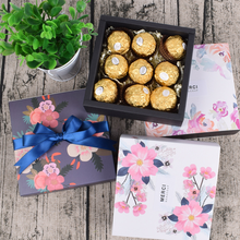 Caja de papel de 10 piezas, decoración de Navidad de galletas de caramelo, flor rosa, papel kraft, recuerdo de fiesta de boda, 3 estilos 2024 - compra barato