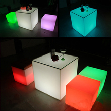 50*50*50CM LED Luminous Cubic Stool Seat Home Outdoor Decoration LED Light 16 Color-Changing Cube Table Furniture Free Shipping 2024 - buy cheap