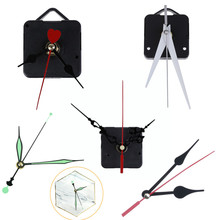 1 Set Silent Large Wall Clock Quartz Movement Mechanism Black And Red Hands Repair Kit Tool Set With Hook Drop Shipping 2024 - buy cheap