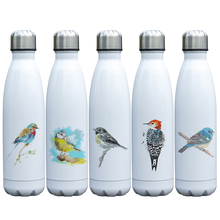 Novidade garrafa de vácuo com tema de pássaros para líquidos 17oz de aço inoxidável garrafa térmica de parede dupla isolada com impressão de pássaros 500ml 2024 - compre barato