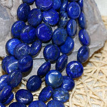Natural Indigo Lapis Lazuli stone 14mm lovely Coin charming Loose Beads diy Jewelry making 15 inch BV309 2024 - buy cheap