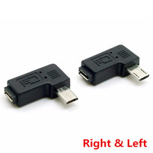 Удлинитель 9 мм, 90 градусов, левый и правый угловой Micro USB 3. 0 5-контактный переходник «Папа-мама», 1 шт./лот 2024 - купить недорого
