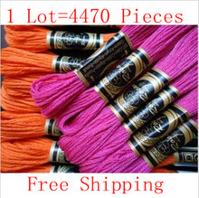 Melhor qualidade cross stitch thread 1 lote = 4470 novelos similar dmc tópico knitting spiraea frete grátis 2024 - compre barato
