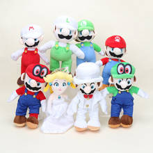 25cm Super Mario Odyssey Doll mario bros in Wedding Dress Groom Costume Luigi Mario Princess Peach Plush Toy Doll 2024 - buy cheap