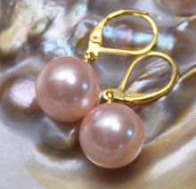  shipping NEW HUGE 16MM perfect ROUND AAA+ PINK SOUTH SEA SHELL PEARL EARRING Fine Factory direct  2024 - buy cheap