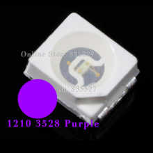 Cuentas de lámpara led superbrillantes, 1000 unids/lote SMD 1210 3528, púrpura, 0,06 W, 100-300tempo, 3,0-3,2 V 2024 - compra barato