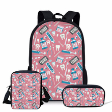 Silenciydesign mochila escolar para crianças, mochila de dentes impressos para dentistas mochilas escolares para adolescentes meninas crianças 2024 - compre barato