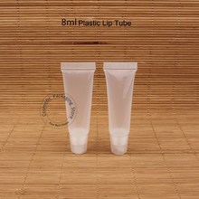 100 unids/lote de promoción, tubo de plástico vacío para labios, cosmético de PVC, pequeño tubo suave, Mini botella brillante de 8ml 2024 - compra barato