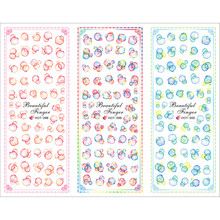 3 PACKS / LOT COLORFUL BUBBLE NAIL TATTOOS STICKER WATER DECAL NAIL ART HOT298-300 2024 - купить недорого