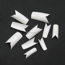 10 Bags/ lot 500 White French V Shapes False Nail Tips Acrylic Nail Art DIY Decorated False Nails Wholesales A0025X 2024 - buy cheap