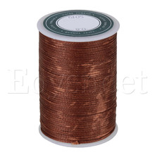 Cordón de hilo de poliéster, 78M, 0,8 MM, marrón oscuro, encerados lisos, para artesanía de cuero 2024 - compra barato