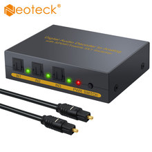 Neoteck 3 Port Optical SPDIF Toslink to L/R RCA 3.5mm Stereo Audio with Optical Switcher Digital to Analog Audio Decoder Switch 2024 - buy cheap