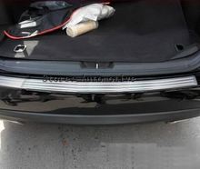 Free shipping Rear Bumper Sill/Protector Plate Steel for   Hyundai  Santa Fe 2010 2011  2012  Car trim 2024 - buy cheap