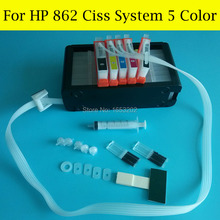 5 цветов/комплект 862 система Ciss для принтера HP Photosmart B8558 C5388 C6388 C309A C309G C310A C410D с постоянным чипом 2024 - купить недорого