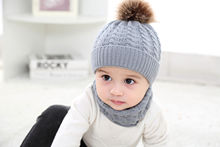 2018 parent child 2pcs warm Winter Beanies Knitted Hat and scarf for 0-3 years old girls and boys students Hats Caps Hat 2024 - buy cheap
