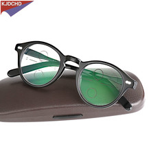 2019 Homens Moda Metade Aro de Acetato de Óculos de Leitura de Qualidade lentes Multifocais Progressivas Óculos Quadrados óculos de dioptria 2024 - compre barato
