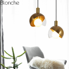 Lámpara colgante Led de estilo nórdico, luminaria moderna de hierro dorado para decoración de interiores, Loft Industrial, cocina 2024 - compra barato