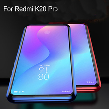 Роскошный Магнитный адсорбционный чехол для Xiaomi Redmi K20 Pro с металлической рамкой, закаленное стекло, крышка K20Pro, защитный чехол для телефона 2024 - купить недорого