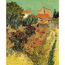 Garden Behind a House of Vincent Van Gogh art oil paintings Canvas reproduction hand-painted 2024 - buy cheap
