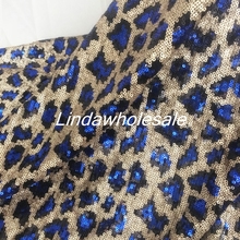 Leopard sequin fabric embroidered dress sequin cloth,sewing materials,125cm*50cm/pcs 2024 - buy cheap