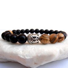 SN0560 Energy bracelet Men Buddha bracelet Onyx bracelet Picture Stone Meditation bracelet 2024 - buy cheap