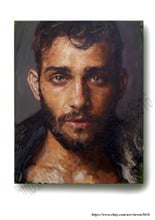 100%Handmade  Oil Painting Hand man portrait oil painting male nude gay interest 2024 - buy cheap