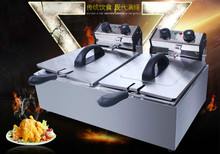 Electric Deep Fryers Double cylinder double screen electric frying pan fryer with time 6 L NEW 2024 - buy cheap